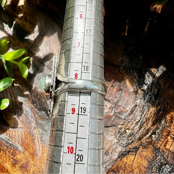 925 Sterling Silver & Ethiopian Opal Zia Ring Size 8 NEW - Picture 7 of 9